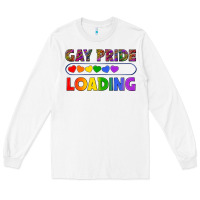 White Western Gay Pride Loading LGBTQ+ Long Sleeve Tee - BundleAndBundleShop