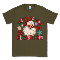Army Green rockin around the classroom Classic Tee - MaliasSmallBusiness
