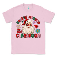 Bubblegum Pink rockin around the classroom Classic Tee - MaliasSmallBusiness