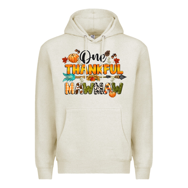 One Thankful Mawmaw Premium Hoodie by CowGirlArtShop | Teevron