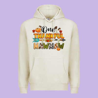 One Thankful Mawmaw Premium Hoodie Designed By Cowgirlartshop