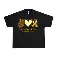 Peace Love Cure Bone Cancer Urban Heavy Tee | Teevron