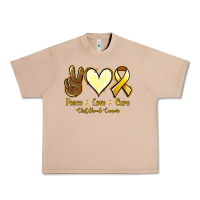 Burro Peace love cure Bone Cancer Urban Heavy Tee - NancyCooperArtShop
