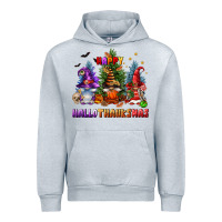 Heather Grey happy hallothanksmas Urban Hoodie - FaDigitalArtStudio