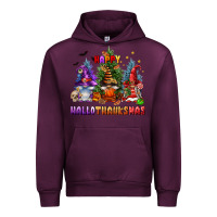 Mauve Wine happy hallothanksmas Urban Hoodie - FaDigitalArtStudio
