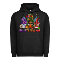 Pigment Black happy hallothanksmas Urban Hoodie - FaDigitalArtStudio