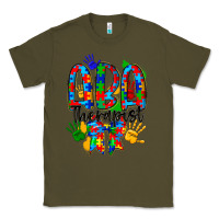 Army Green aba therapist Classic Tee - CowhideDigitalArt