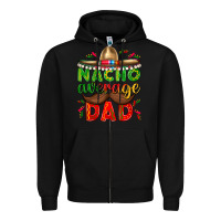 Black Nacho Average Dad with Mustache Zipper Hoodie - texasbilliewilder