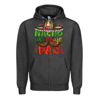 Charcoal Heather Nacho Average Dad with Mustache Zipper Hoodie - texasbilliewilder