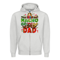 Dove Grey Nacho Average Dad with Mustache Zipper Hoodie - texasbilliewilder