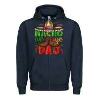 Navy Nacho Average Dad with Mustache Zipper Hoodie - texasbilliewilder