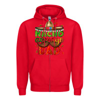 Red Nacho Average Dad with Mustache Zipper Hoodie - texasbilliewilder