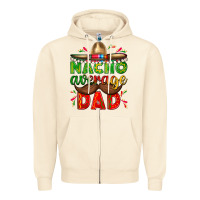 Sandshell Nacho Average Dad with Mustache Zipper Hoodie - texasbilliewilder