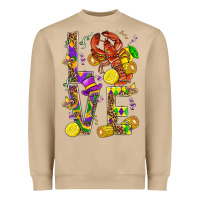 Mushroom Love Crawfish Mardi Gras Heavyweight Sweatshirt - BundleAndBundleShop