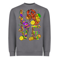 Storm Love Crawfish Mardi Gras Heavyweight Sweatshirt - BundleAndBundleShop
