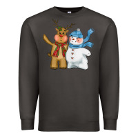 Smoke christmas reindeer snowman Premium Sweatshirt - CowGirlArtShop