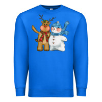 True Royal christmas reindeer snowman Premium Sweatshirt - CowGirlArtShop