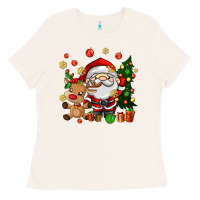 Bone santa and reindeer Ladies Tee - AdoDesignShop