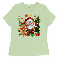 Matcha santa and reindeer Ladies Tee - AdoDesignShop