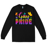 Black Gay Pride With Butterfly Long Sleeve Tee - BundleAndBundleShop
