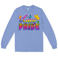 Colony Blue Gay Pride With Butterfly Long Sleeve Tee - BundleAndBundleShop