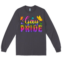 Smoke Gay Pride With Butterfly Long Sleeve Tee - BundleAndBundleShop