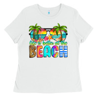White life is better at the beach Ladies Tee - RanaPortraitStore