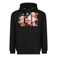 Black pink santa christmas santa coffe cups Heavyweight Hoodie - CowGirlArtShop