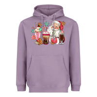 Lavender pink santa christmas santa coffe cups Heavyweight Hoodie - CowGirlArtShop