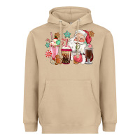 Mushroom pink santa christmas santa coffe cups Heavyweight Hoodie - CowGirlArtShop