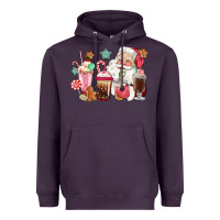 Plum pink santa christmas santa coffe cups Heavyweight Hoodie - CowGirlArtShop