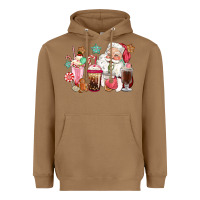 Toasted Coconut pink santa christmas santa coffe cups Heavyweight Hoodie - CowGirlArtShop