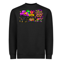 Black Mardi Gras afro gnomies Heavyweight Sweatshirt - BundleAndBundleShop