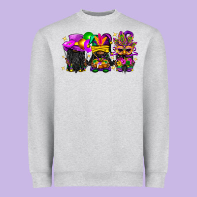 Mardi Gras Afro Gnomies Heavyweight Sweatshirt Designed By Bundleandbundleshop