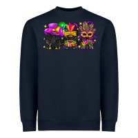 Navy Mardi Gras afro gnomies Heavyweight Sweatshirt - BundleAndBundleShop