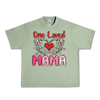Oil Green one loved mama Urban Heavy Tee - MaliasSmallBusiness