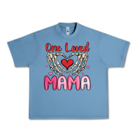 Pebble Blue one loved mama Urban Heavy Tee - MaliasSmallBusiness