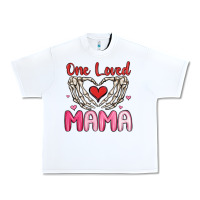 White one loved mama Urban Heavy Tee - MaliasSmallBusiness