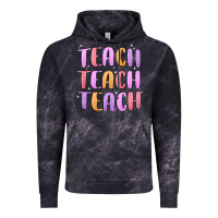 Cloud Black teach teach varsity Vintage Hoodie - MaliasSmallBusiness