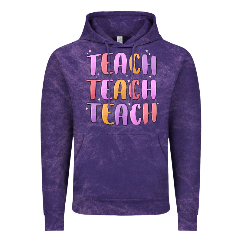 Teach Teach Varsity Vintage Hoodie by MaliasSmallBusiness | Teevron