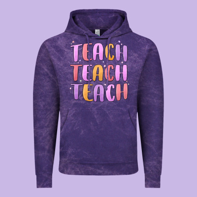 Teach Teach Varsity Vintage Hoodie Designed By Maliassmallbusiness