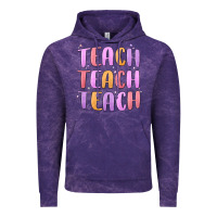 Cloud Purple teach teach varsity Vintage Hoodie - MaliasSmallBusiness