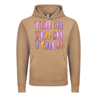 Vintage Coffee teach teach varsity Vintage Hoodie - MaliasSmallBusiness