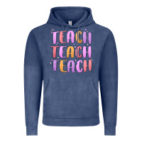 Vintage Denim teach teach varsity Vintage Hoodie - MaliasSmallBusiness