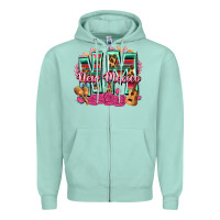 Seafoam New Mexico Zipper Hoodie - texasbilliewilder