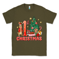 Army Green red christmas bunny 1st christmas Classic Tee - MaliasSmallBusiness