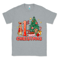 Heather Grey red christmas bunny 1st christmas Classic Tee - MaliasSmallBusiness