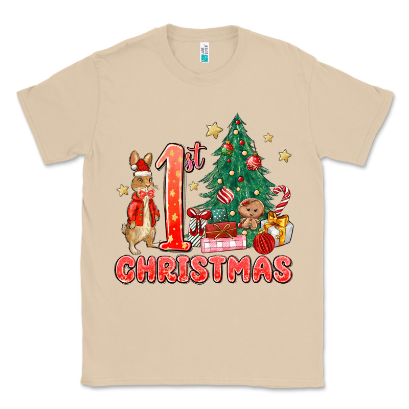 Red Christmas Bunny 1st Christmas Classic Tee by MaliasSmallBusiness | Teevron