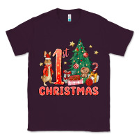 Plum red christmas bunny 1st christmas Classic Tee - MaliasSmallBusiness