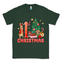 Sports Green red christmas bunny 1st christmas Classic Tee - MaliasSmallBusiness
